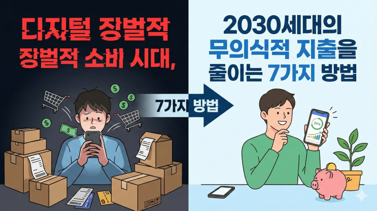 디지털 징벌적 소비 시대, 2030세대의 무의식적 지출을 줄이는 7가지 방법