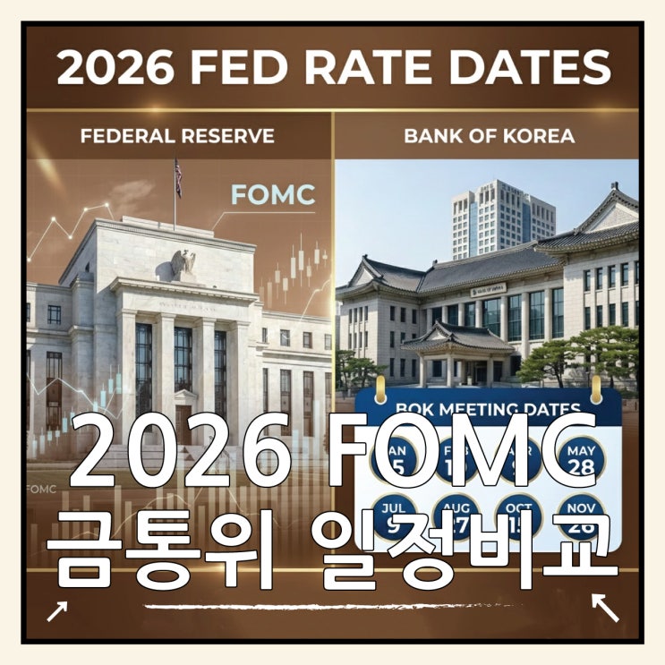  연준 금리 발표일 2026 FOMC vs 금통위 비교 가이드