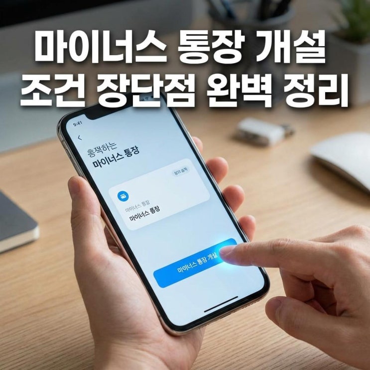  마이너스 통장 개설 조건 장단점 완벽 정리! 안 쓰면 이자 0원이지만 DSR 영향은? (신용대출 차이)