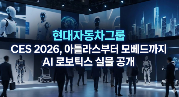  현대자동차그룹 CES 2026, 아틀라스부터 모베드까지 AI 로보틱스 실물 공개!