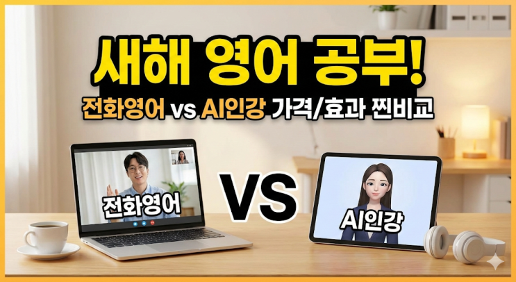  새해 영어 공부! 전화영어 vs 인강 가격 비교