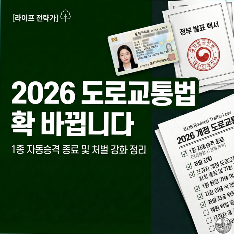  벌금 2천만 원 폭탄? 2026년 운전자라면 꼭 챙겨야 할 5가지