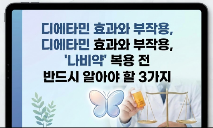  디에타민 효과와 부작용, '나비약' 복용 전 반드시 알아야 할 3가지