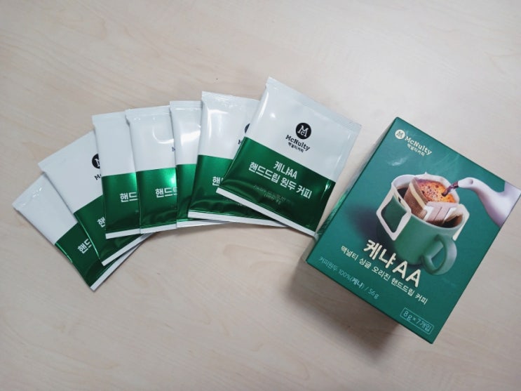  사무실에서 간편하게 드립백커피 맥널티 케냐AA
