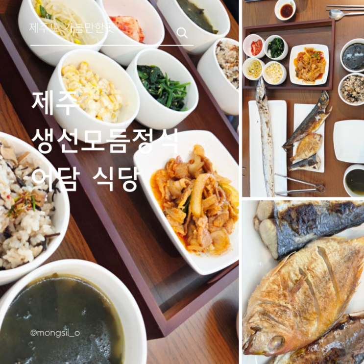  매번달라지는 생선구이 정식 남원포구 근처 든든한 점심 제주 어담