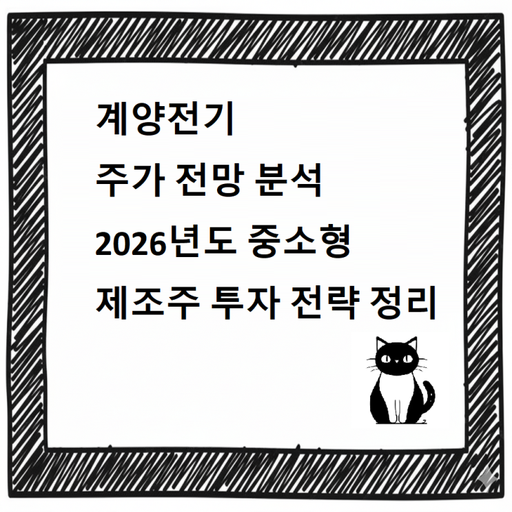  [최신]계양전기 주가 전망 분석｜2026 중소형 제조주 투자 전략 정리