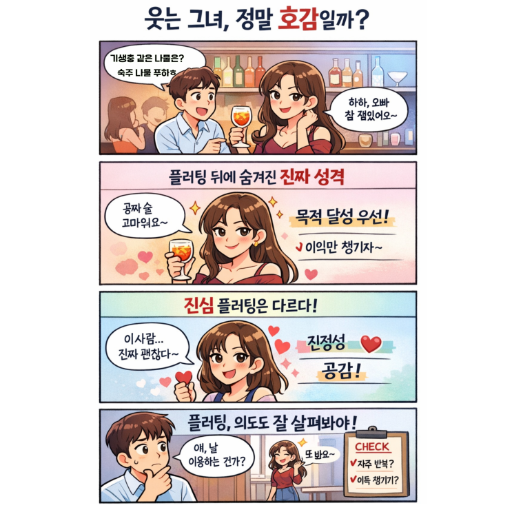   웃는 그녀, 정말 나한테 호감일까?플러팅이 알려주는 의외의 성격 신호