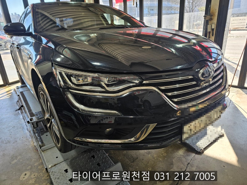 르노 삼성SM6 공기압센서(TPMS센서) 4개 교환 및 코딩 앞브레이크 패드 교환작업!