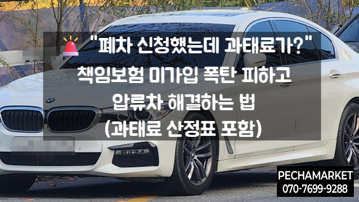   "폐차 신청했는데 과태료가?" 책임보험 미가입 폭탄 피하고 압류차 해결하는 법 (과태료 산정표 포함)