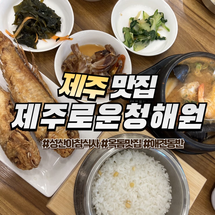  제주로운청해원 :: 성산 아침식사 가능한 제주 애견동반 식당 내돈내산 후기