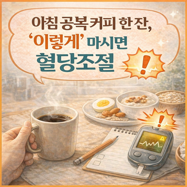  아침 공복 커피 한잔, 혈당조절 생각한다면 '이렇게' 마셔보세요