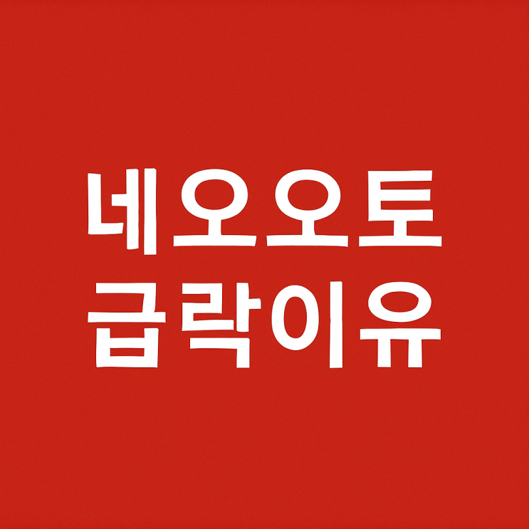  네오오토 급락이유