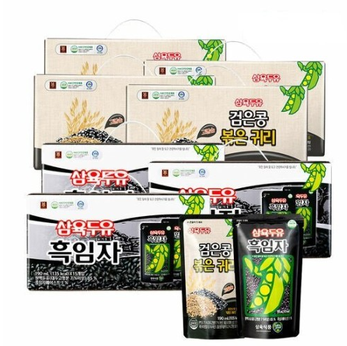 삼육두유 검은콩 볶은귀리 60팩 + 흑임자두유 45팩 (총105팩)