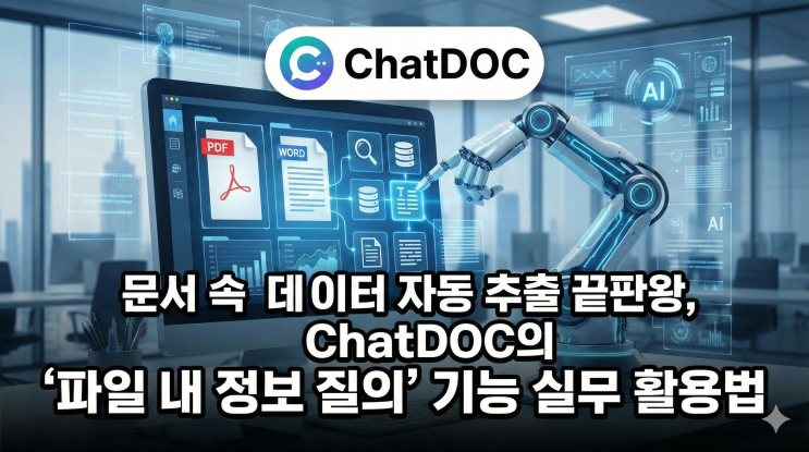  문서 속 데이터 자동 추출 끝판왕, ChatDOC의 '파일 내 정보 질의' 기능 실무 활용법