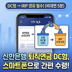 신한은행 퇴직연금 dc형 수령방법 | irp 계좌 개설 해지 절차