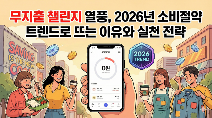  무지출 챌린지 열풍, 2026년 소비절약 트렌드로 뜨는 이유와 실천 전략