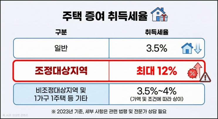  다주택자의 마지막 선택은 '증여'? 1월 공급대책 전 꼭 체크해야 할 3가지 (취득세 12%의 함정)