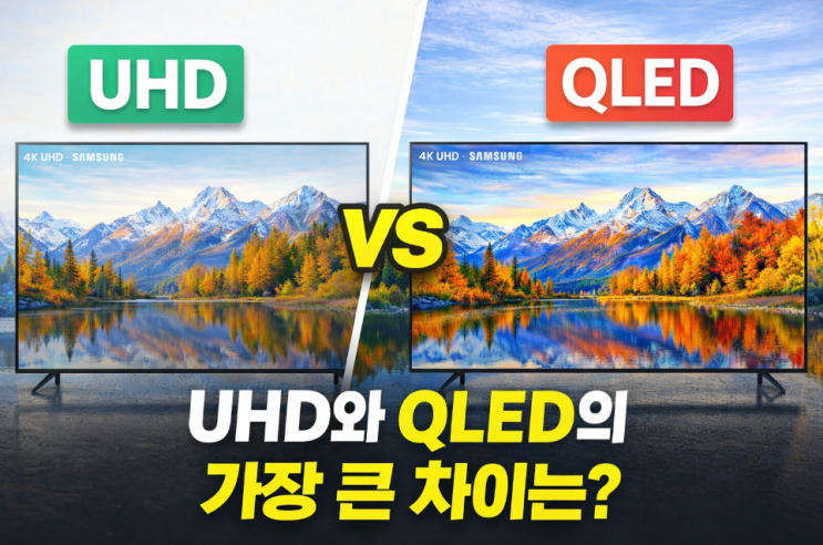  uhd와 qled차이 화질 가성비 비교 삼성티비 65인치