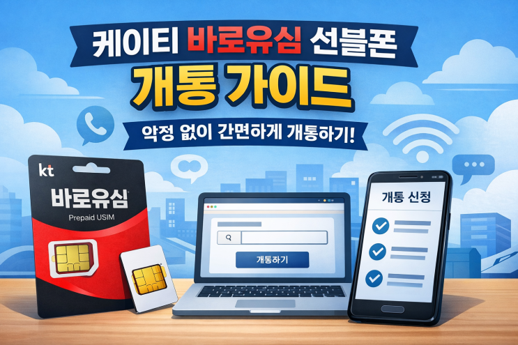  케이티 바로유심 선불폰은 어떻게 개통되는가