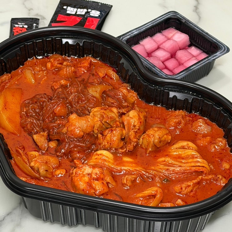  두찜 인기메뉴 실비한우곱찜닭 곱창 실비김치 조합 최고!