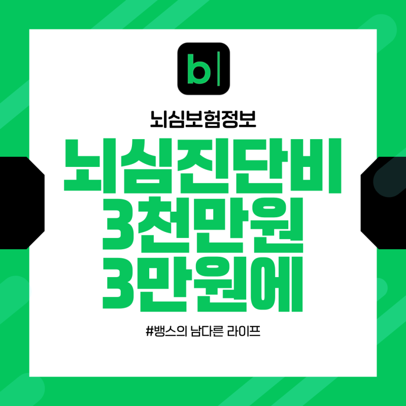 뇌심 진단비 보험 3천만원을 3만원에(비교 플랜 소개)