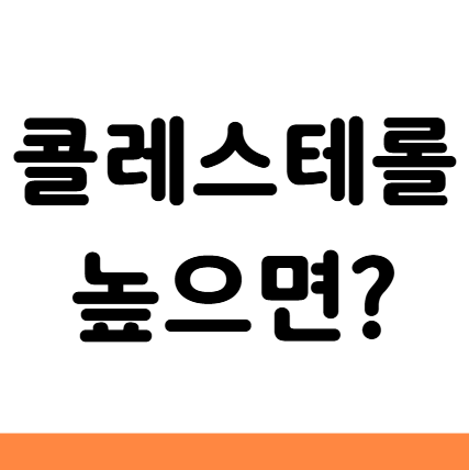  콜레스테롤 높으면 생기는 증상 질환