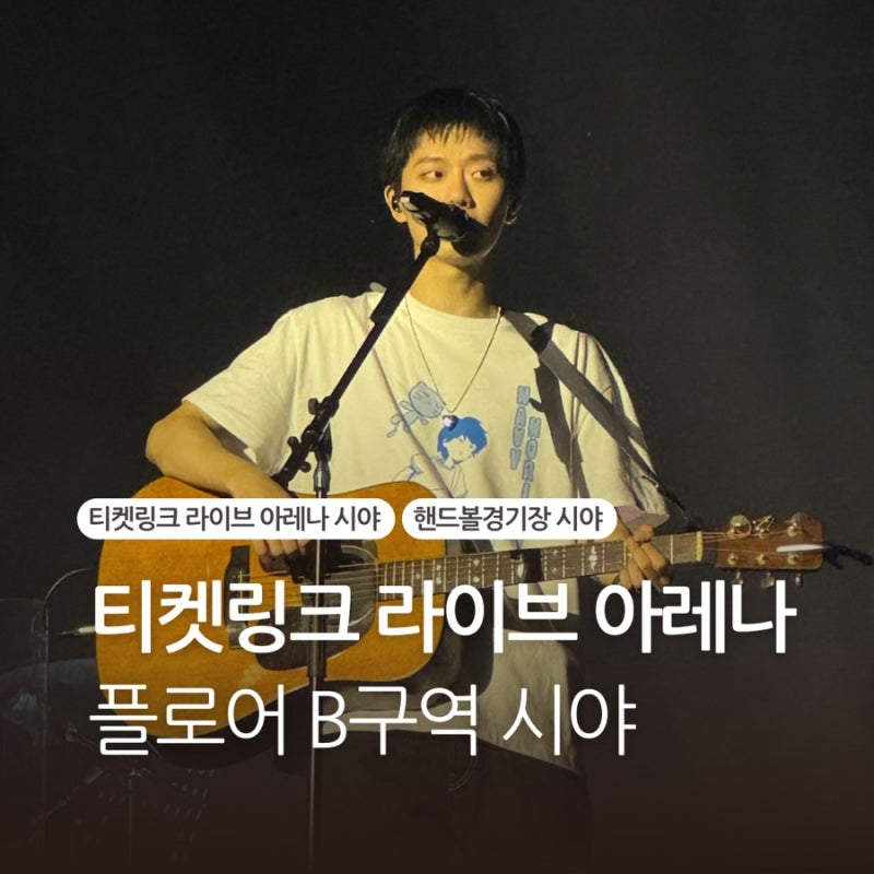 티켓링크 라이브 아레나 핸드볼경기장 1층 플로어 B구역 시야