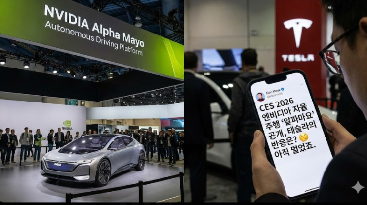  CES 2026 엔비디아 자율주행 '알파마요' 공개, 테슬라의 반응은?