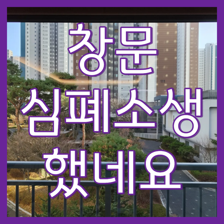 김포 아파트 유리창 창문 청소 어떻게 하나요(풍무푸르지오)