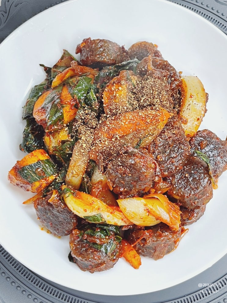  순대볶음 만들기 레시피 매콤한 들깨가루 순대볶음양념장 만드는법