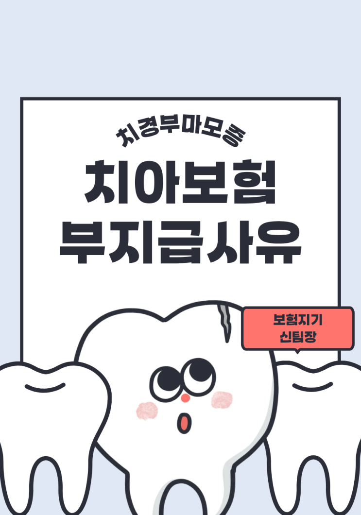  성인 치아보험 보험금 부지급 코드 K03