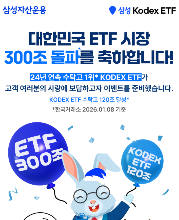  (삼성자산운용) 대한민국 ETF 시장 300조 돌파 축하 이벤트