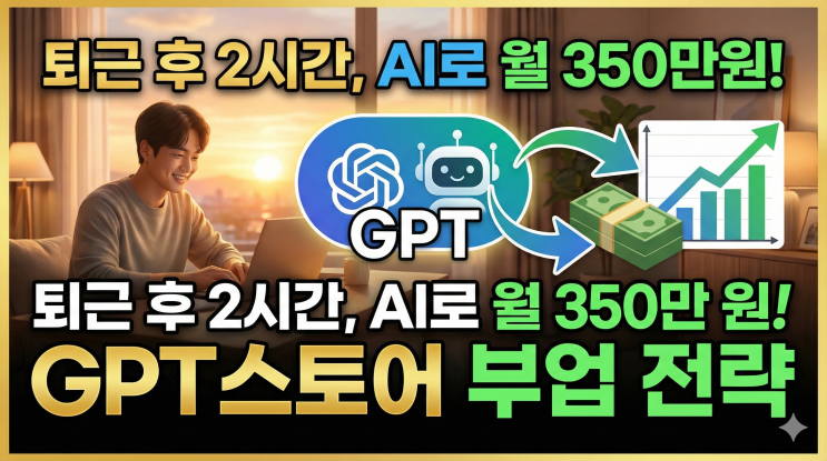  퇴근 후 2시간, AI 챗봇 하나로 월 350만원 만든 직장인의 GPT스토어 부업 전략