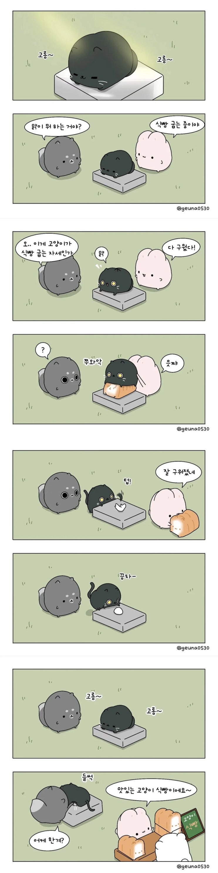  고양이 식빵을 굽는 .manhwa