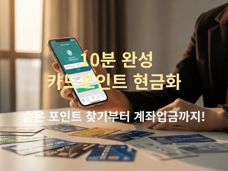  카드포인트 현금화 10분 완성: 숨은 포인트 찾기부터 계좌입금까지!