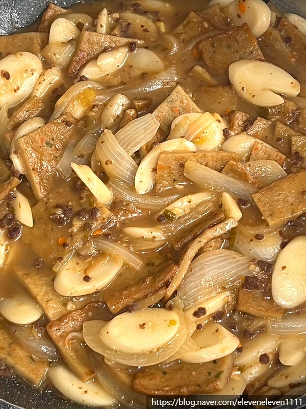  6세 유아간식 반찬 <궁중간장떡볶이> 레시피