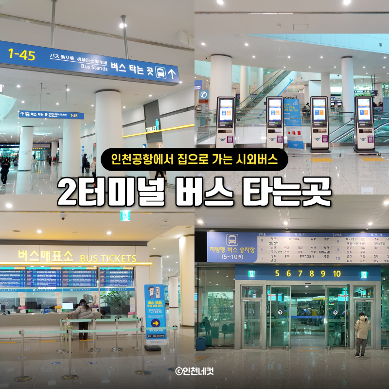 인천공항 2터미널 버스 타는곳 시간표 예매 방법