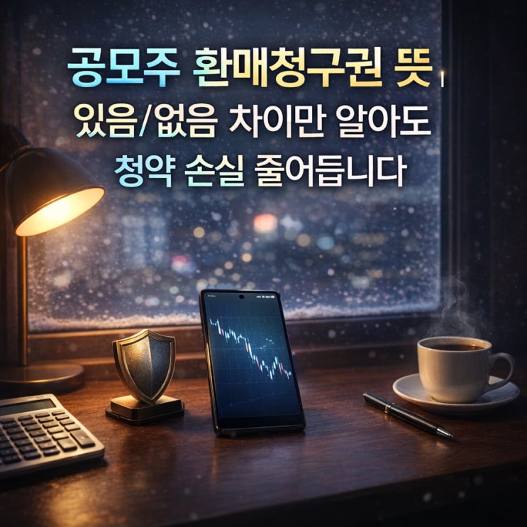  공모주 환매청구권 뜻｜있음/없음 차이만 알아도 청약 손실 줄어듭니다