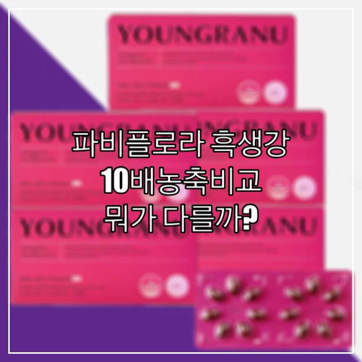 파비플로라 흑생강 10배농축비교, 뭐가 다를까?