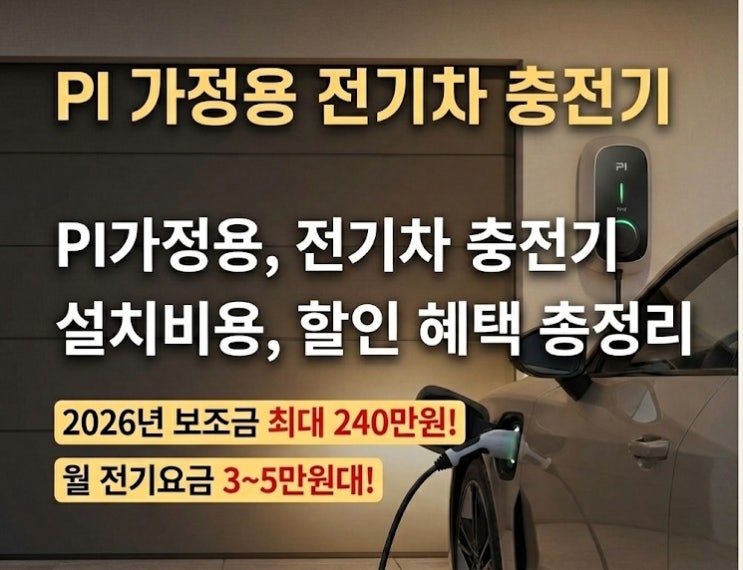  PI 가정용 전기차 충전기 설치 비용 총정리, 월 1만원대 집밥 성공한 썰 (EPI 7kW vs 11kW)