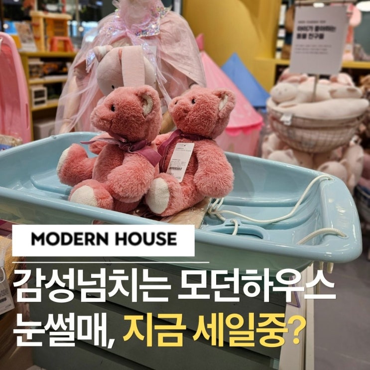  모던하우스 눈썰매 직접보러 매장갔더니 세일 중? 색감까지 예뻐!