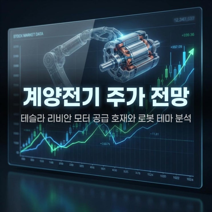  계양전기 주가 전망 20% 급등! 테슬라 리비안 모터 공급 호재와 로봇 테마 분석 (2026)