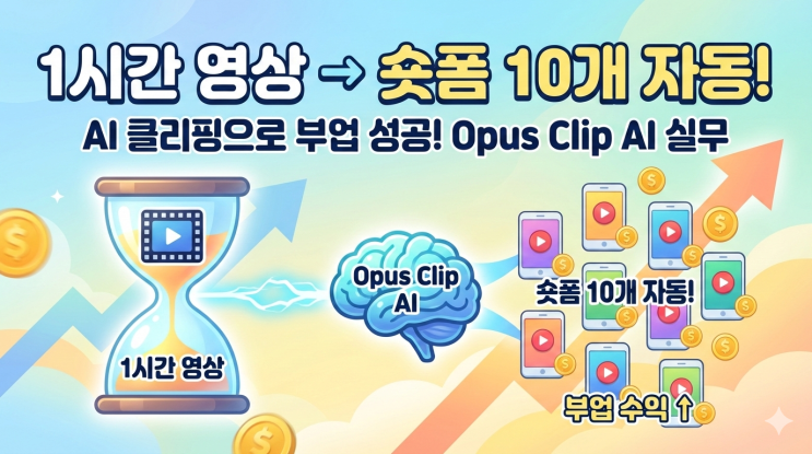  1시간 영상에서 숏폼 10개 자동 추출, Opus Clip AI 클리핑 실무 완전 정복