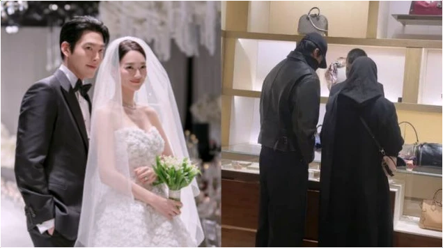  김우빈 신민아 스페인 신혼여행 포착! 올블랙으로 가려도 빛나는 아우라