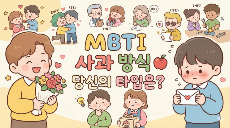  MBTI별 사과하는 방식, 당신은 어떻게 미안함을 표현하나요?
