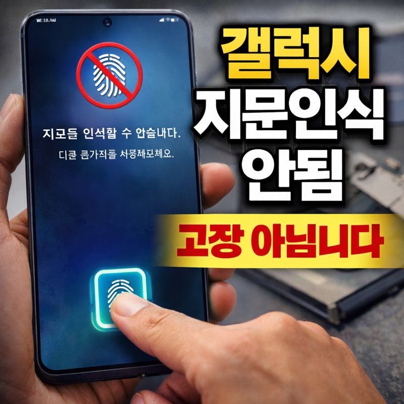 갤럭시 지문인식 갑자기 안 될 때 해결 방법