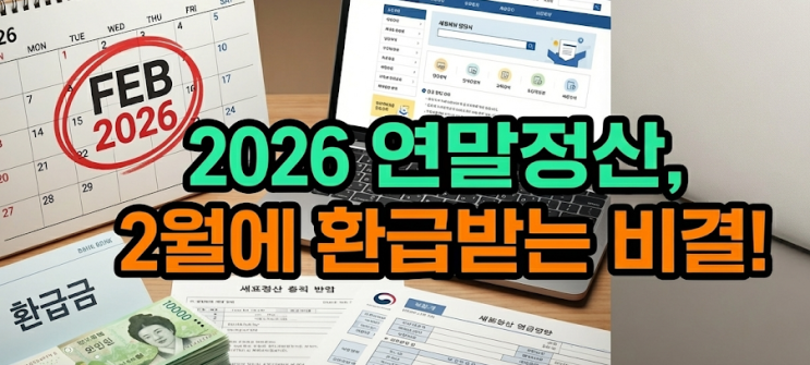  2026 연말정산 기간 일정, 서류 제출 하루 늦으면 환급금 한 달 밀립니다