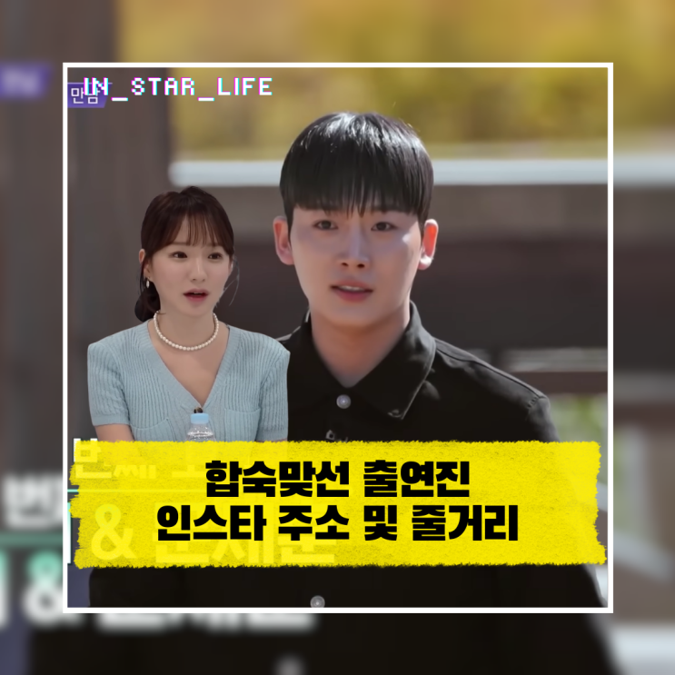  합숙맞선 출연진 인스타 주소 및 줄거리