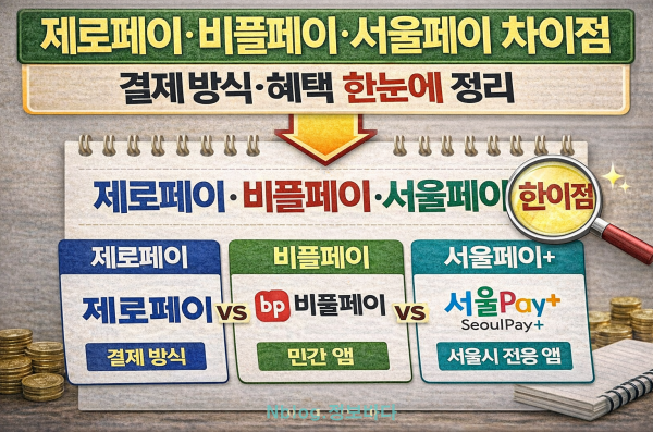 제로페이·비플페이·서울페이 차이점｜결제 방식·혜택 한눈에 정리