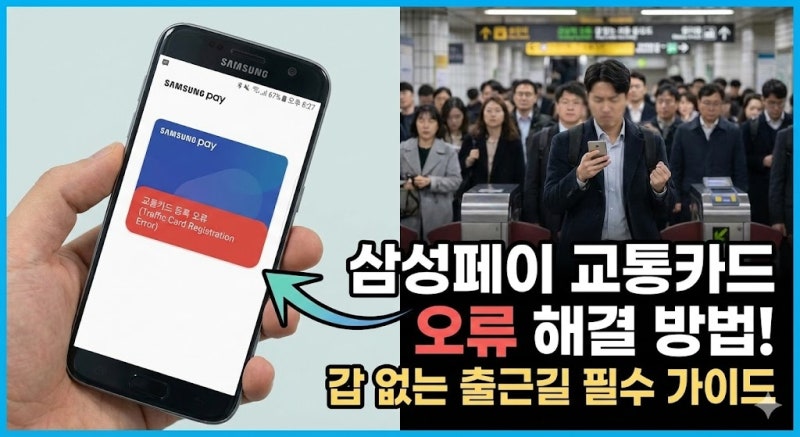 삼성페이 교통카드 등록 오류 해결 방법 갑 없는 출근길 필수 가이드